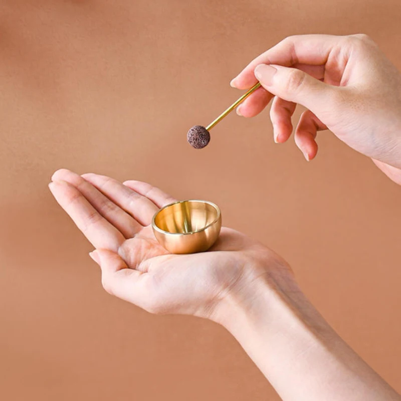 1/10Pcs Portable Mini Singing Bowl Meditation Sound Bowl Essential Oil Diffuser For Yoga Healing Heart Chakra Relaxation