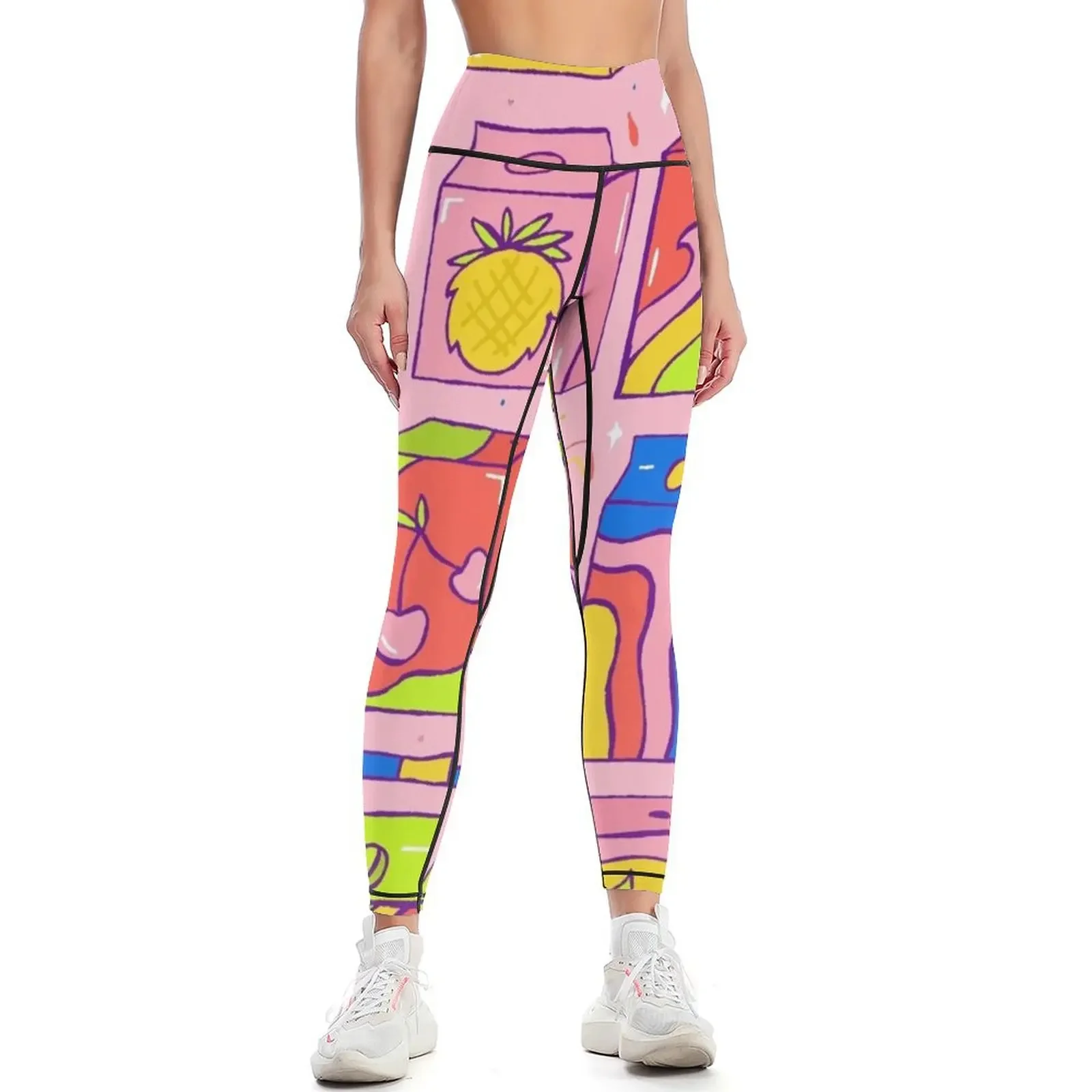 

Juice Box Print Leggings push up legging Fitness clothing legings for fitness Women sportwear Womens Leggings