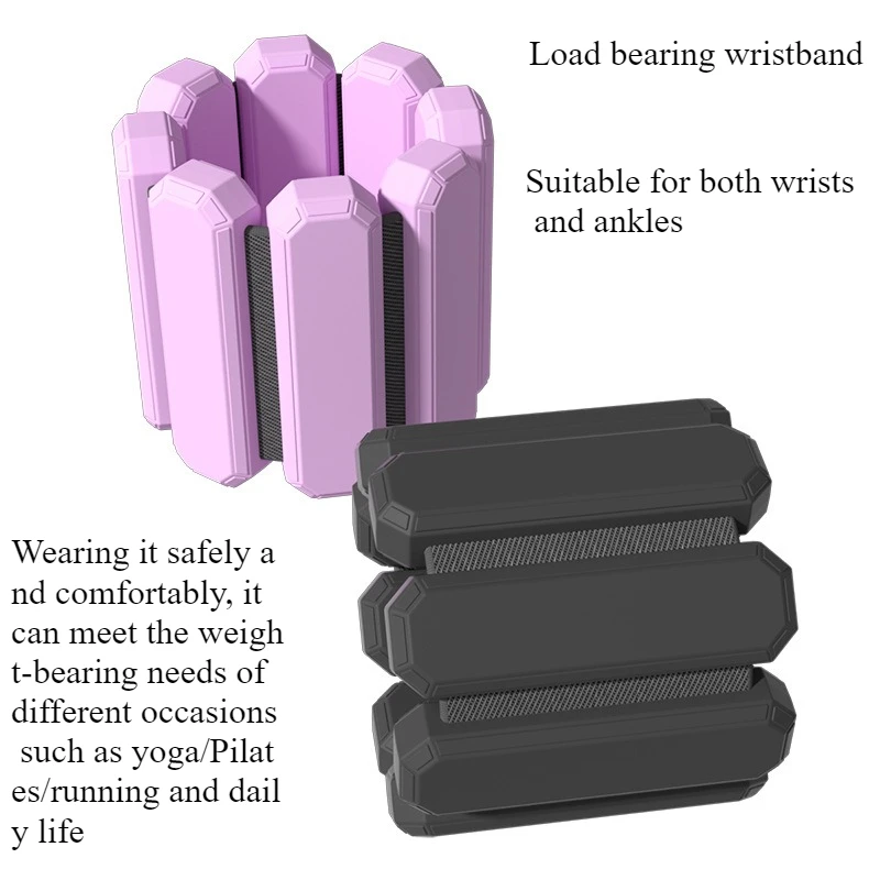 

Пара носимых браслетов весом 2 фунта, силиконовый водонепроницаемый браслет, вес лодыжки для силовых тренировок на запястье, браслет, оборудование