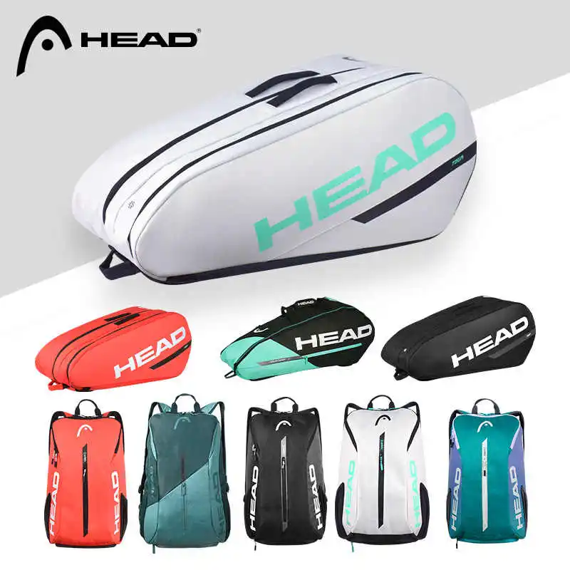 HEAD TOUR Series 2024 Original Tennis Backpack 1-2Pack Head Tennis Racket Bag Padel Beach Tennis Shoulder Bag Racquet Tennis Bag