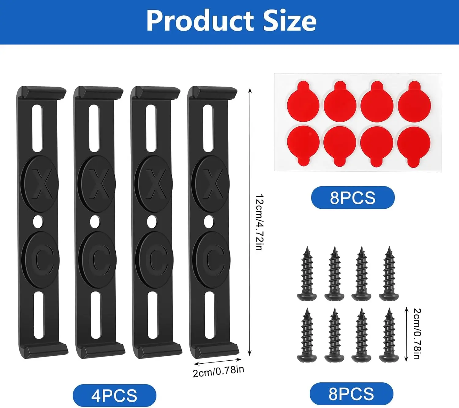 4PC License Plate Holder Simple Plastic License Plate Frame For All Vehicle Models  High Quality Frameless License Plate Holder