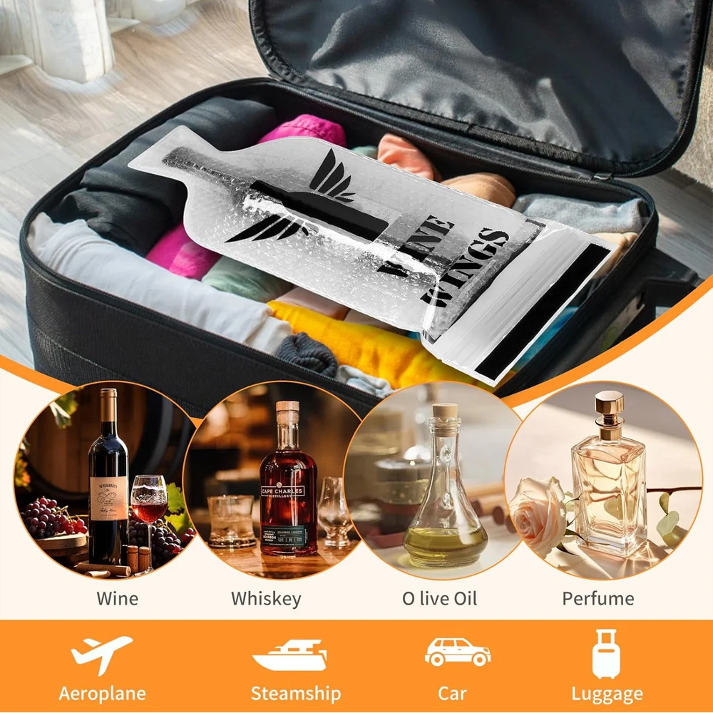 Reusable Wine Bag for Travel Wine Bottle Protector Sleeve for Airplane Car Cruise Protection Luggage Leak-proof