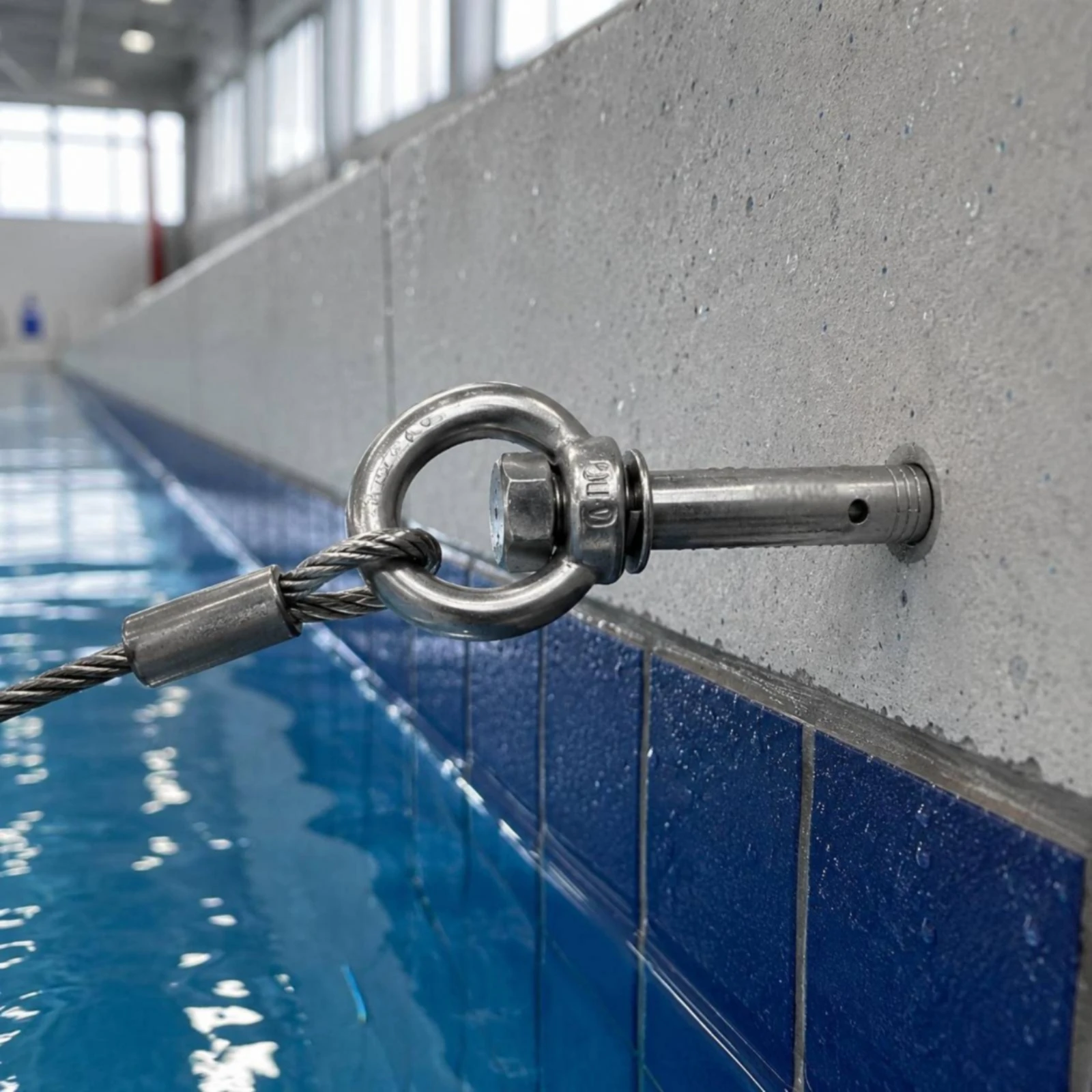 Pool Expansion Bolt Hollow Tube Shank Eye Loop Anchor Bolt Expansion Eyebolt Corrosion Resistant for Fixed Installation