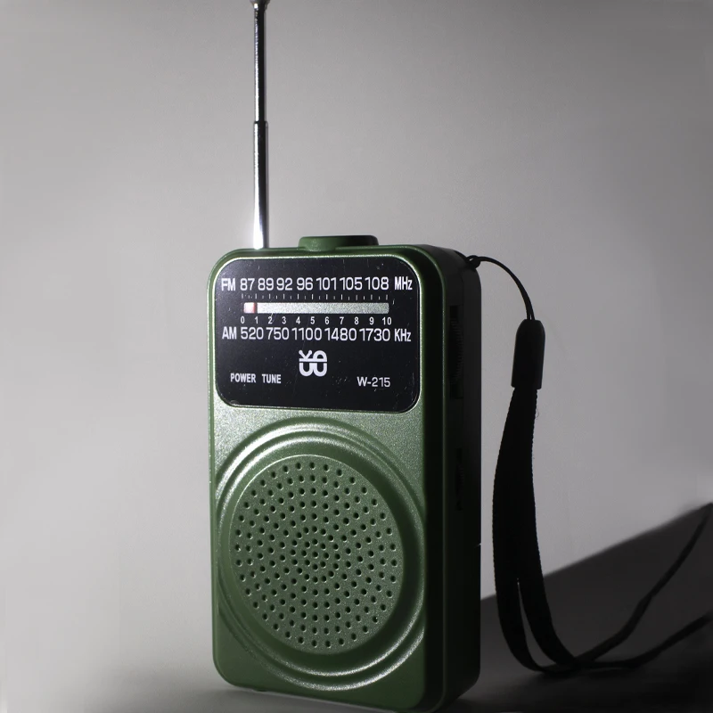 Flashlight Pocket Radio Emergency Survival AM FM Battery Operated Portable Small Radio For Outdoor Home
