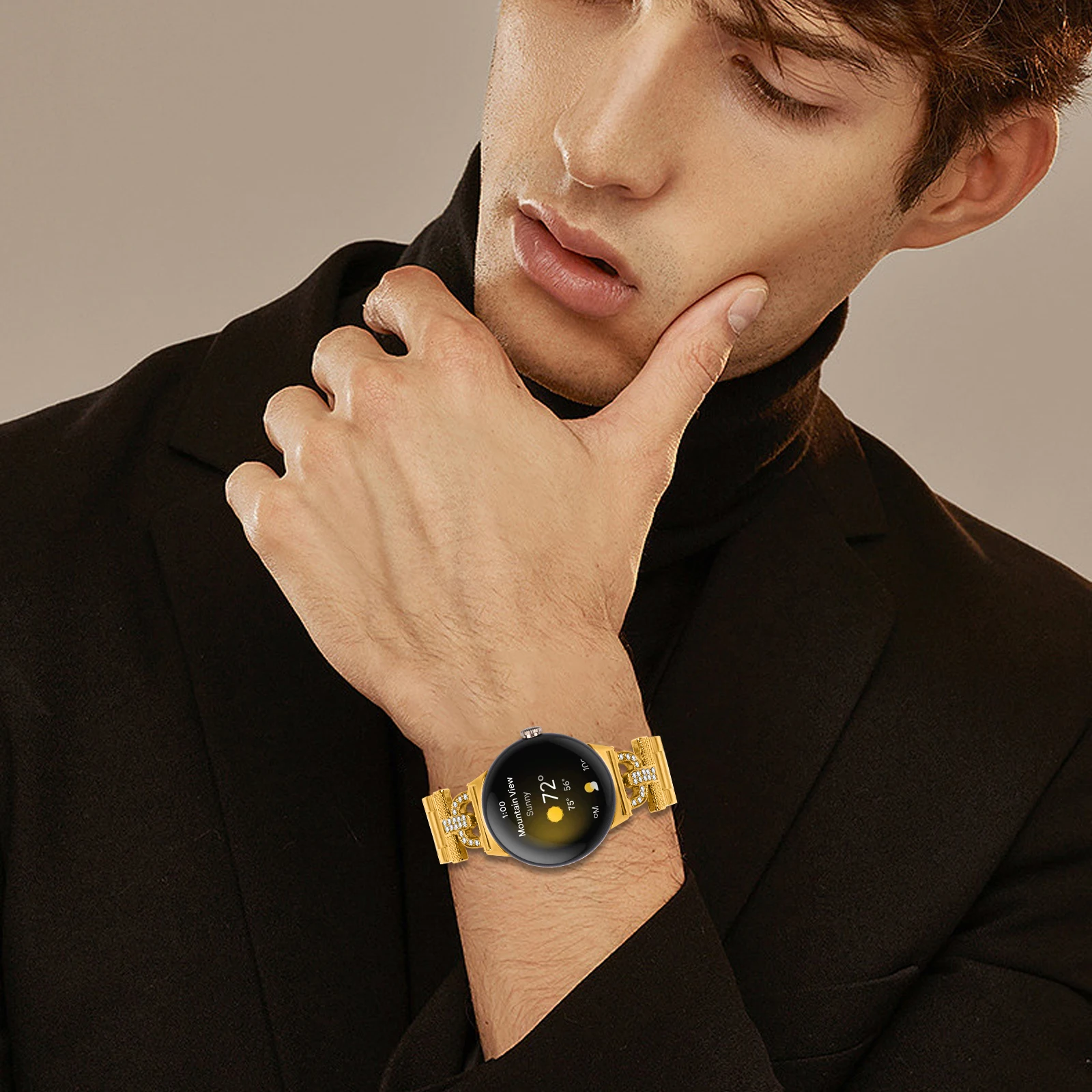 Keine Lücken Metallarmband für Google Pixel Watch2/1 Edelstahl-Ersatzarmband für Google Pixel Watch3 41 mm Bandzubehör