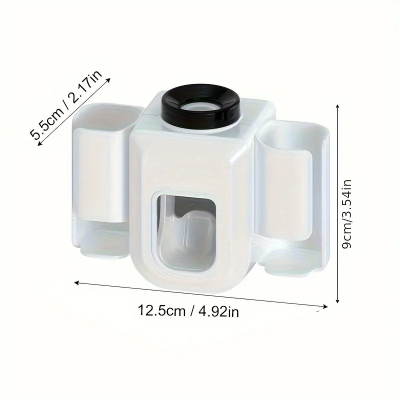 1pc Toothbrush Holder With Automatic Toothpaste Dispenser, Wall Mounted  Punch-free Multifunctional Electric Toothbrush Holder