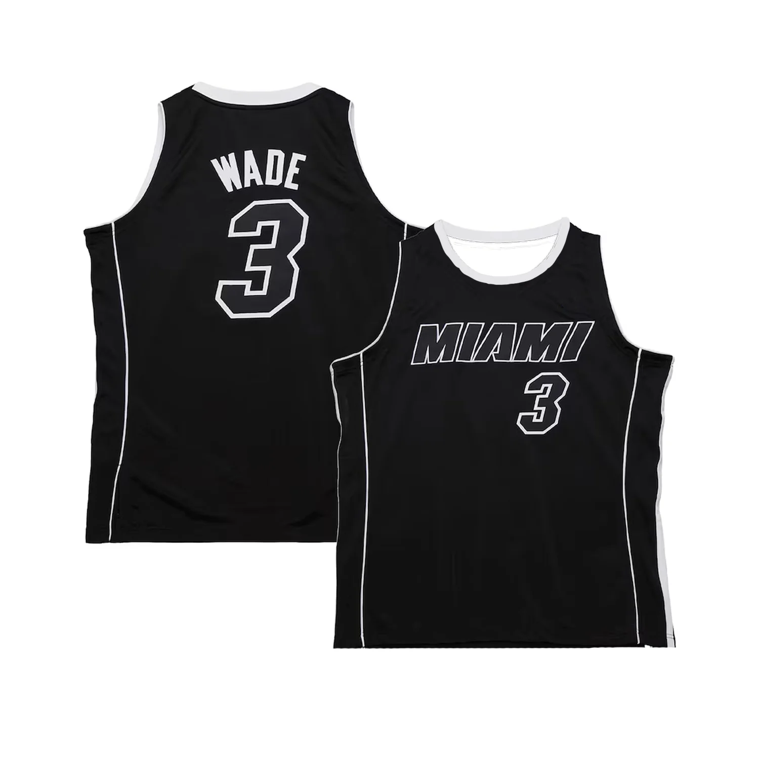 MN Flash Wade 2011-12 NBA Championship Black MIN FMVP Hardwood Classics Swingman Heat Player 3 Jersey Tops GOAT Of SG Men's Top