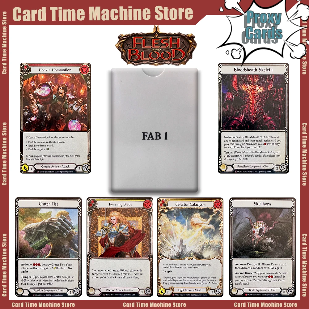 

Flesh and Blood NON FOIL Proxy Boxed Set Bundle Cards DIY Cards FAB TCG Game Collection Cards Crater Fist Art of War Find Center