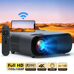 YERSIDA Projector TV A70 Android 900 Ansi 1080P Full HD Smart Cinema System LED 300inch 5G WIFI Support 4K Keystone Correction