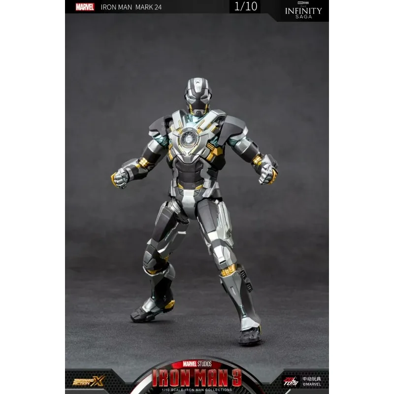 Oryginalne ZD Toys Marvel Licencjonowane Figurki Iron Man MK24 Kolekcjonerska Zabawka Model na Prezent dla Dzieci