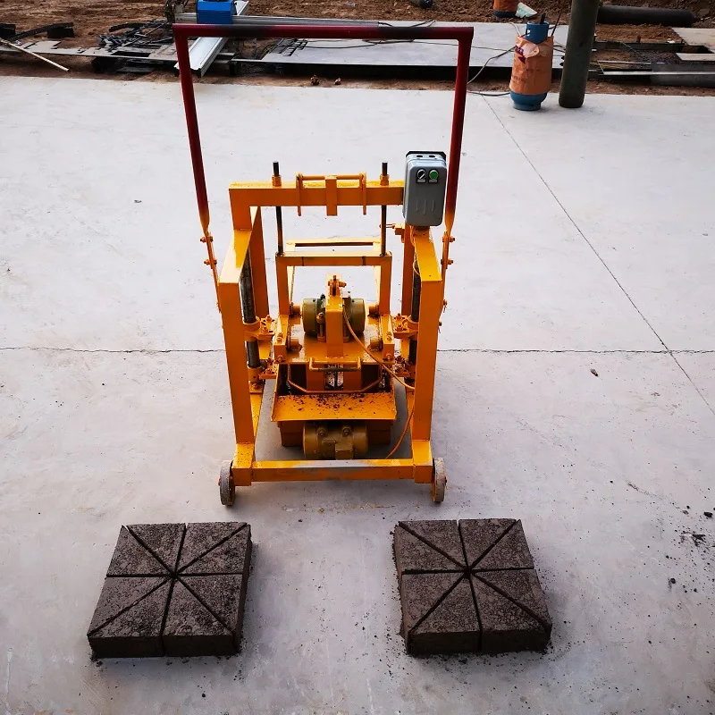 2022 New Brick Block Maker Making Machine Small Mobile Portable Manual Hollow Cement Fly Ash Block Bricks Making Machinery