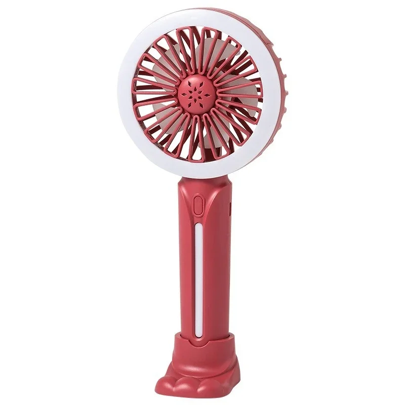 2024 New  Mini Handheld Electric Fan Silent Aromatherapy Ultra Long Range Night Light USB Rechargeable Portable Fan