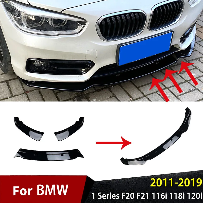 

Car Front Bumper Lip Spoiler Splitter Accessories For BMW 1 Series F20 F21 116i 118i 120i 2011 To 2019 Auto Exterior Body Kits