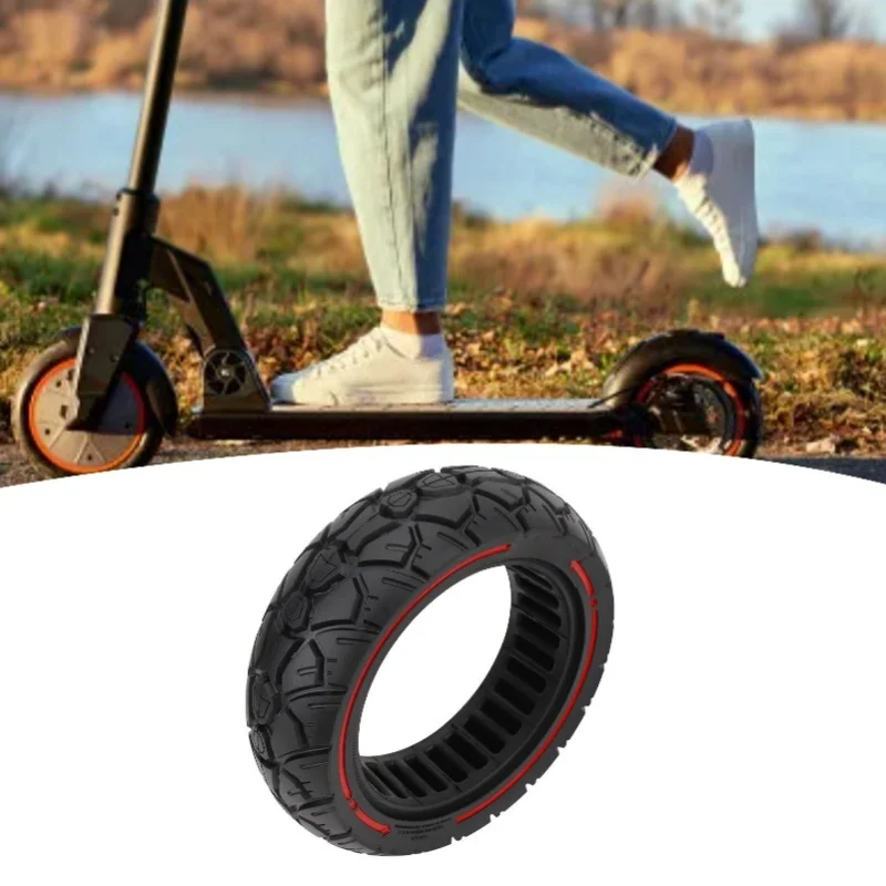 

Скутер сплошная шина 10 дюймов 10x3 255x80 80/65-6,5 красная линия универсальная для электрического скутера KUGOO сменное колесо