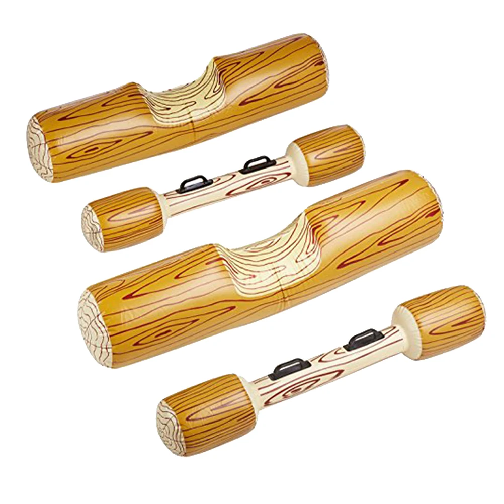 

4Pcs Wooden Stick Shape Water Toy Inflatable Swim Tool for Beach Lake Pool Party No Leak Safe Relaxation Sport