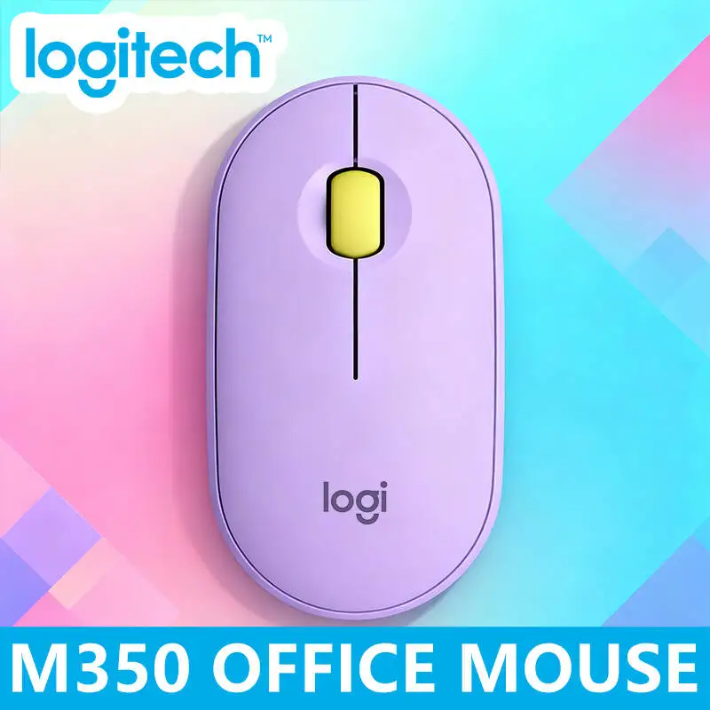 

Беспроводная бесшумная мышь Logitech M350, милый ноутбук для мальчиков и девочек, домашний офис, легкий, удобный, портативный