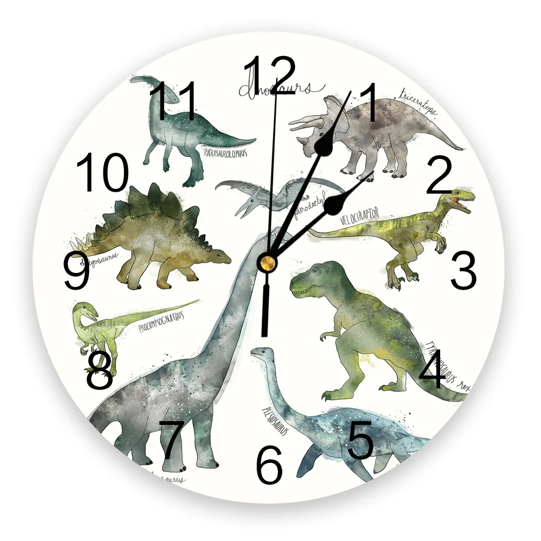 

Dinosaurs Fashion Wall Clock Living Room Bedroom Hanging Table Silent Children Room Wall Clocks Home Decor