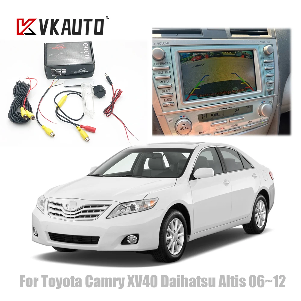 VKAUTO dla Toyota Camry XV40 2006 ~ 2012 HD IP69 cd/noktowizor/kamera cofania zapasowa dla jednostka główna fabrycznych OEM