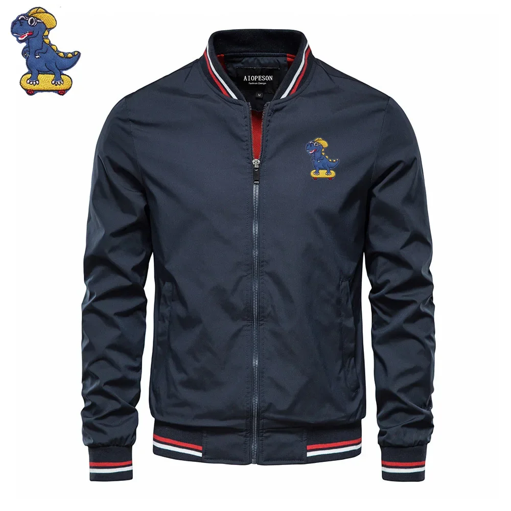 

2023 Men's baseball jacket Outdoor sports jacket Dinosaur Embroidery hip hop men's jacket Spring autumn windproof men's clothing