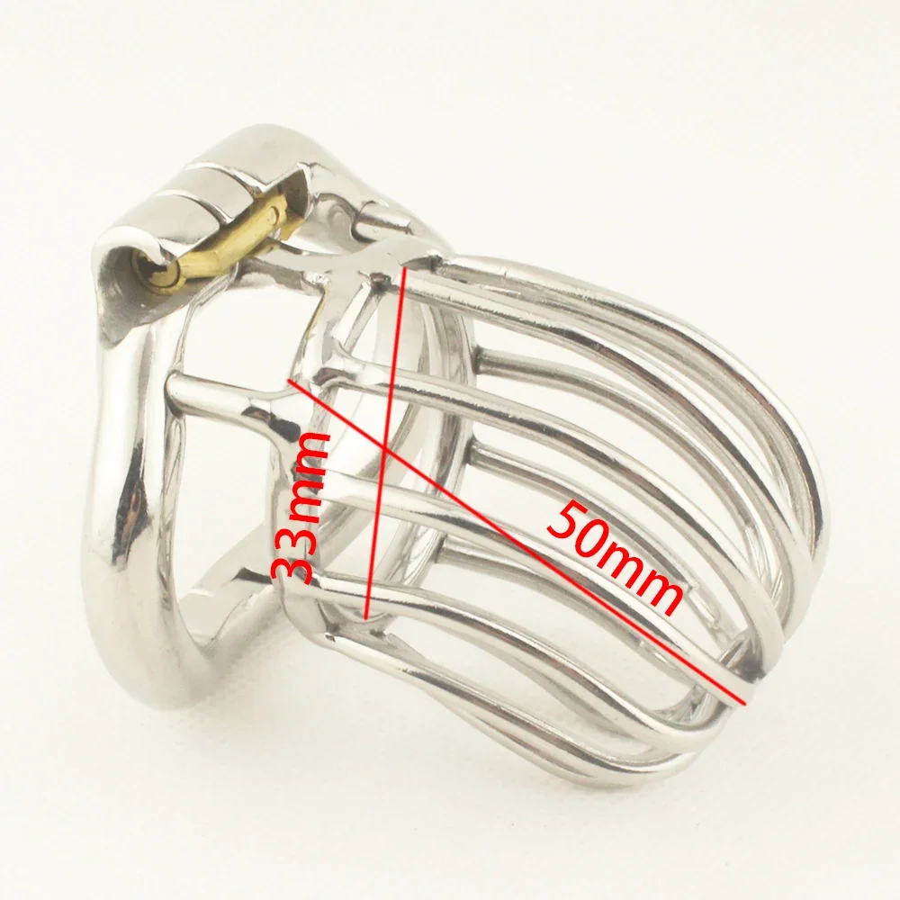 Stainless Steel Stealth Lock Male Chastity Device Cock Cage Fetish Penis Lock Cock Ring Sex Toys Men Penis Urethral Adult Game