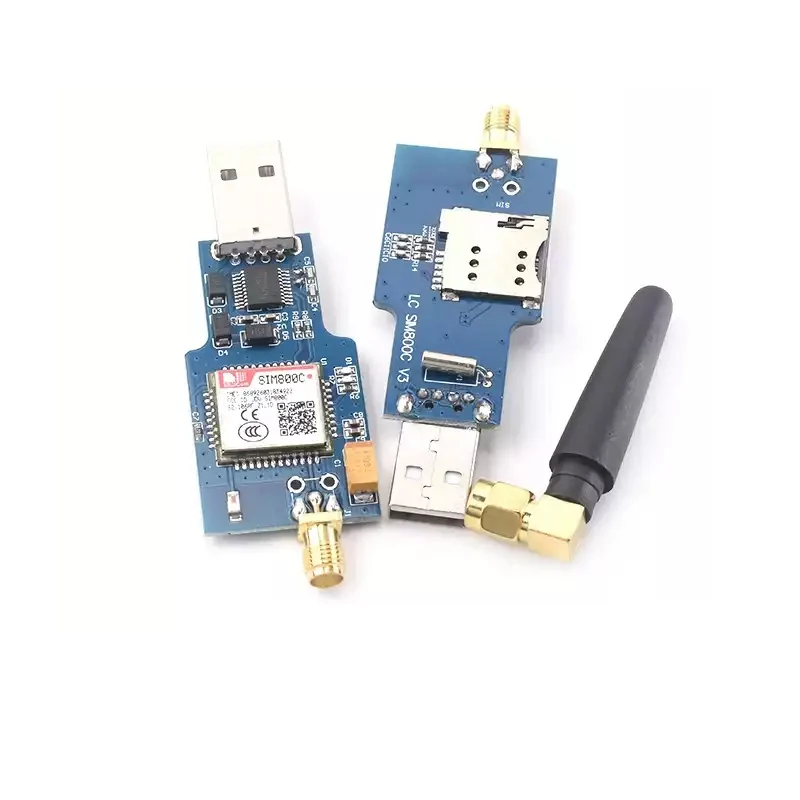 Modul USB ke GSM quad band GSM/GPRS SIM800C dengan pengiriman dan penerimaan SMS Bluetooth