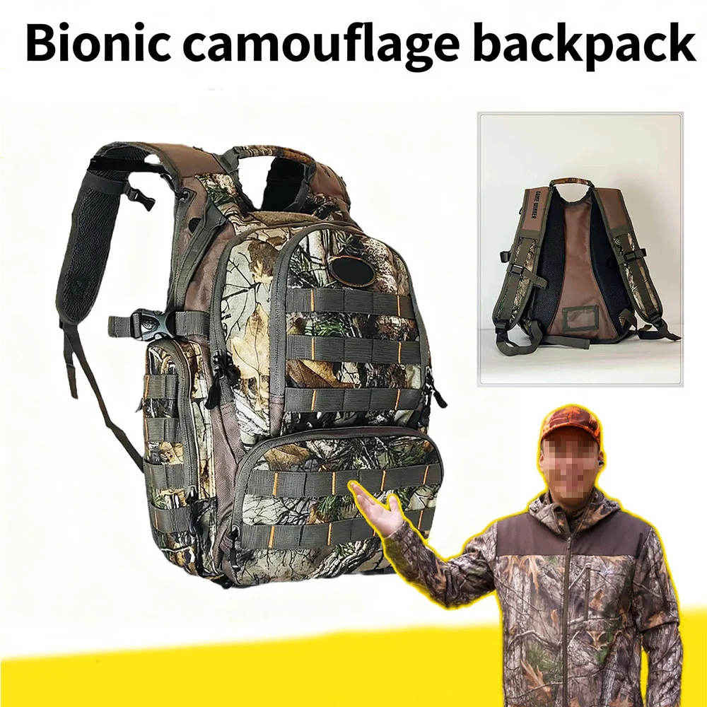 

Tactical Camouflage Hunting Day Pack Large Capacity Storage for Hunting Gear for Hunting Hiking Outdoor Expeditionary Alpha Pack