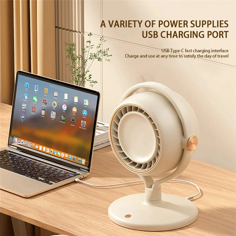 مروحة متعددة الوظائف بقدرة 2400 مللي أمبير في الساعة وبطارية ليثيوم عالية السعة ومروحة محمولة مستمرة عالية الكفاءة