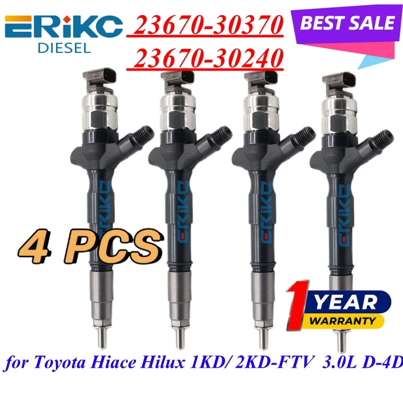 23670-30370 23670-30240 Common Rail Fuel Injector 2367030370 Nozzle For Toyota Hiace 2KD Hilux 1KD-FTV 3.0L D-4D