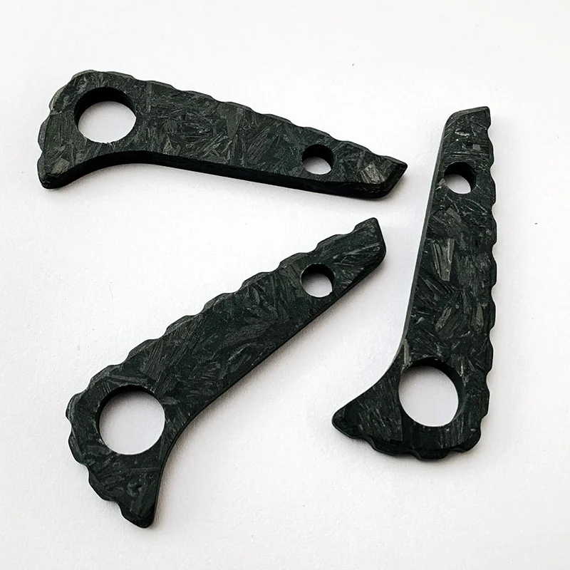 1pc Resin Carbon Fibre Knife Luminous Spine Keel Back Spacer for Spyderco Paramilitary 2 C81 Para2 Noctilucent Handle Make Parts