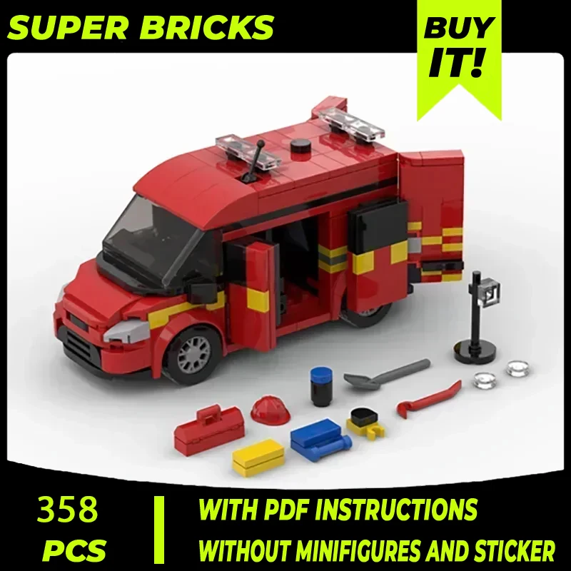 Car Model Moc Building Bricks London Fire Brigade - Fire Investigation Technology Blocks Gifts Christmas Toys DIY Sets Assembly