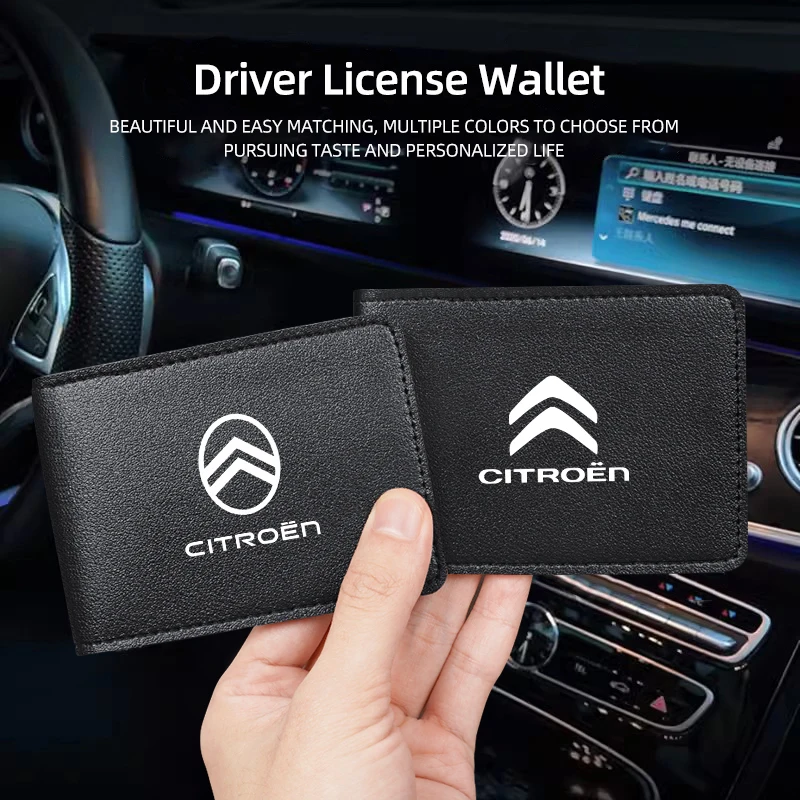 Auto Driver License Cover ID Card Wallet Car Accessories For Citroen e-C3 e-C4 X C5X C3 C4 Aircross Cactus Picasso C-Crosser C6