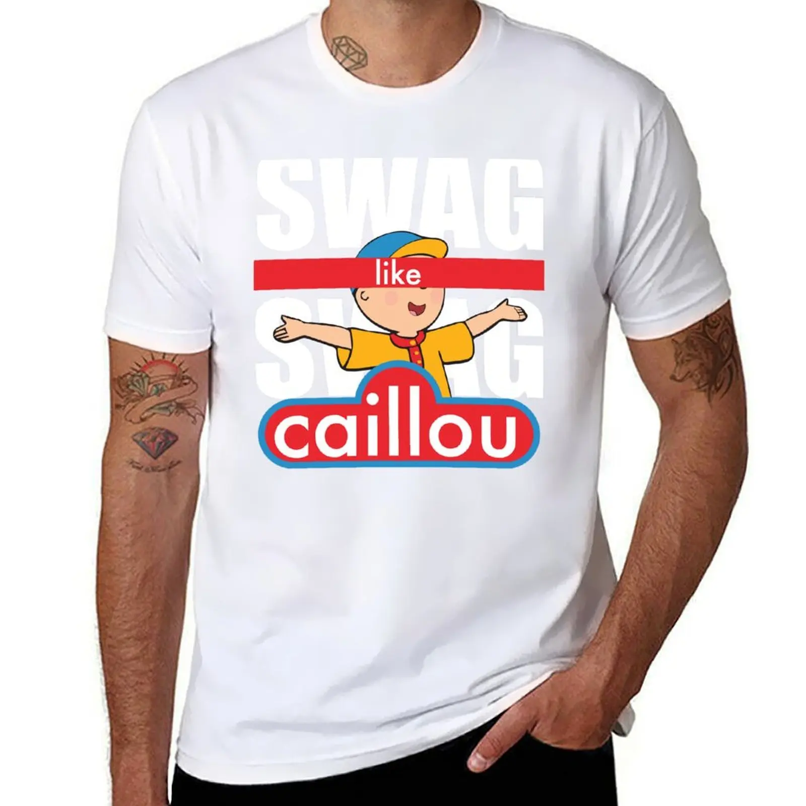Camiseta Swag Swag Like Caillou, camiseta esportiva que absorve o suor