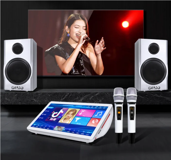 ljc new KTV Entertainment 3TB Professional Karaoke System Android Cloud Song Ordering Multi-Channel Amplifier Speakers USB Karao