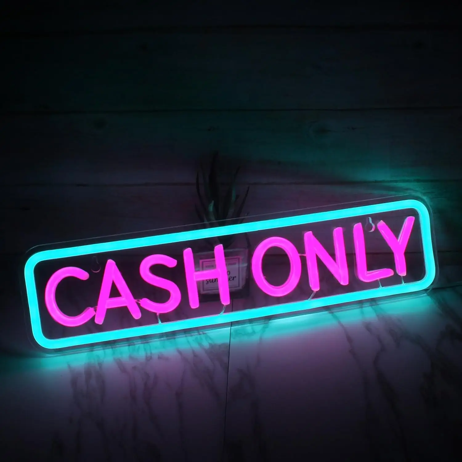 علامة ضوء نيون ليد للأعمال التجارية ، نقد فقط ، ديكورات أبواب ، متجر ، فندق ، مول ، سوبر ماركت ، ديكور منزلي ، هدية
