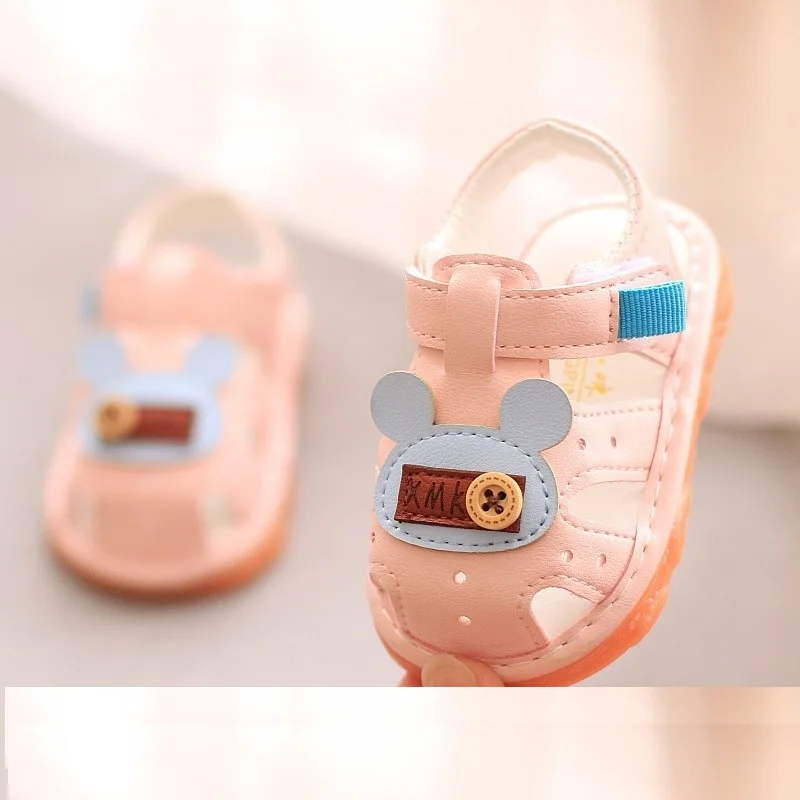 Infant Girls Baby Sandals Shoes Summer Kids Flower Shoes Hollow Soft Leather Sandals Children Toddler Shoes Cute 0-2 Years Old