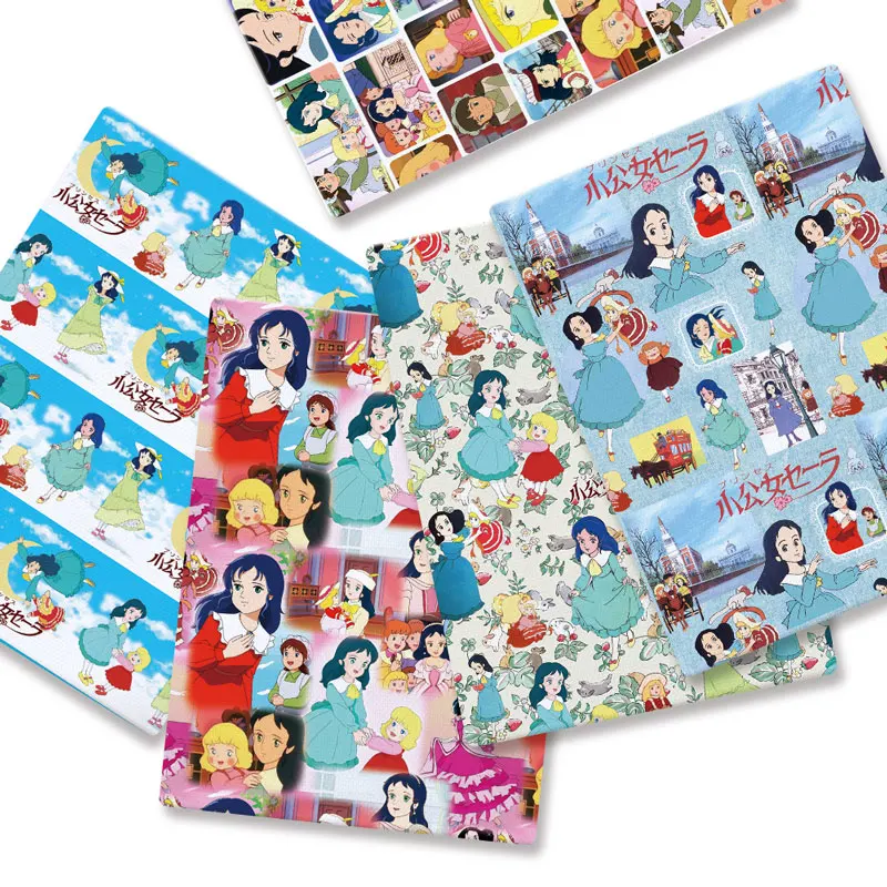 Japanese cartoon printed fabric Hot DIY handmade sewing patchwork quilting baby dress home sheet printed sewing kids fabric