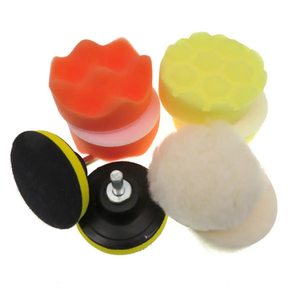 

8pcs 80mm Car Polisher Polishing Pads for Drill Sponge Buffer Waxing Buffing Set Abrasive Disc Sandpaper Buffing Pads