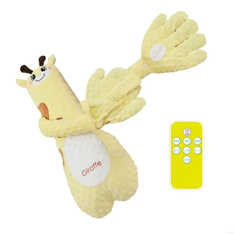 Y88D Cartoon Baby Sleep Assistant Appease Hand Pillow Plush Toy for Newborns