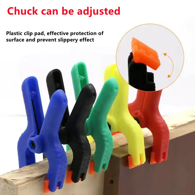 5/10Pcs 2Inch Spring Clamps Colored Mini Plastic Nylon Clamps Wood Carpenter Spring Clamp  Photo Studio Background Clip