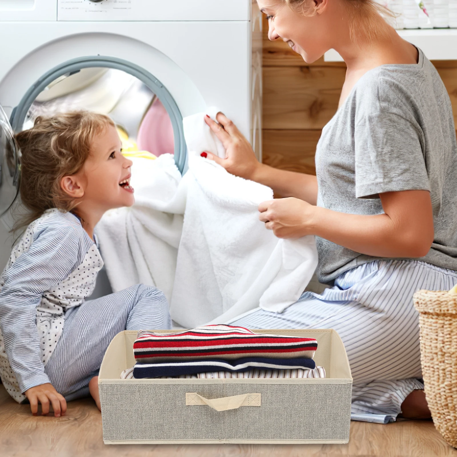 

Trapezoidal Storage Box Foldable Clothes Holder Exquisite Craftsmanship Large Capacity Practical Bedroom Closet