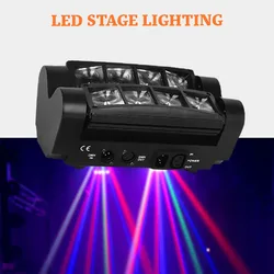 Mini LED 50W RGBW Moving Head Light LED Spider Beam Stage Lighting DMX 512 Spider Light Good for Ktv Disco Parites Dj Wedding