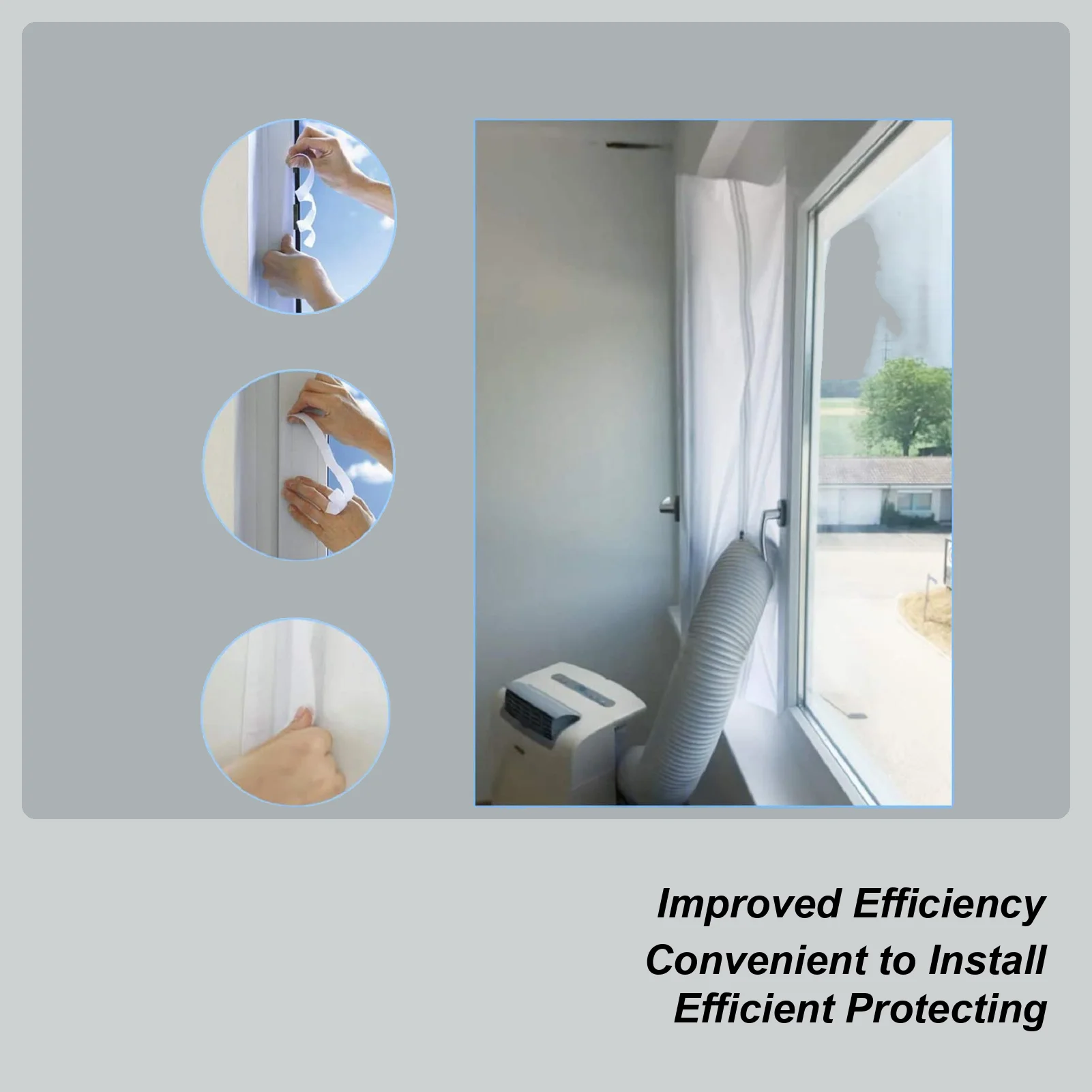 

Air Conditioning Window Seal Cloth Window Ac Seal Insulating Strip Adhesive Weather Stripping Tape AC Vent Accessory