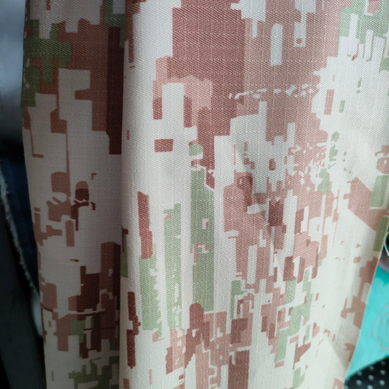 Camouflage Fabrics Thickened Outdoor Geometric Print Twill Khaki Blend Fabric Sewing TMC Hunting Accessories Tactical Gear DIY