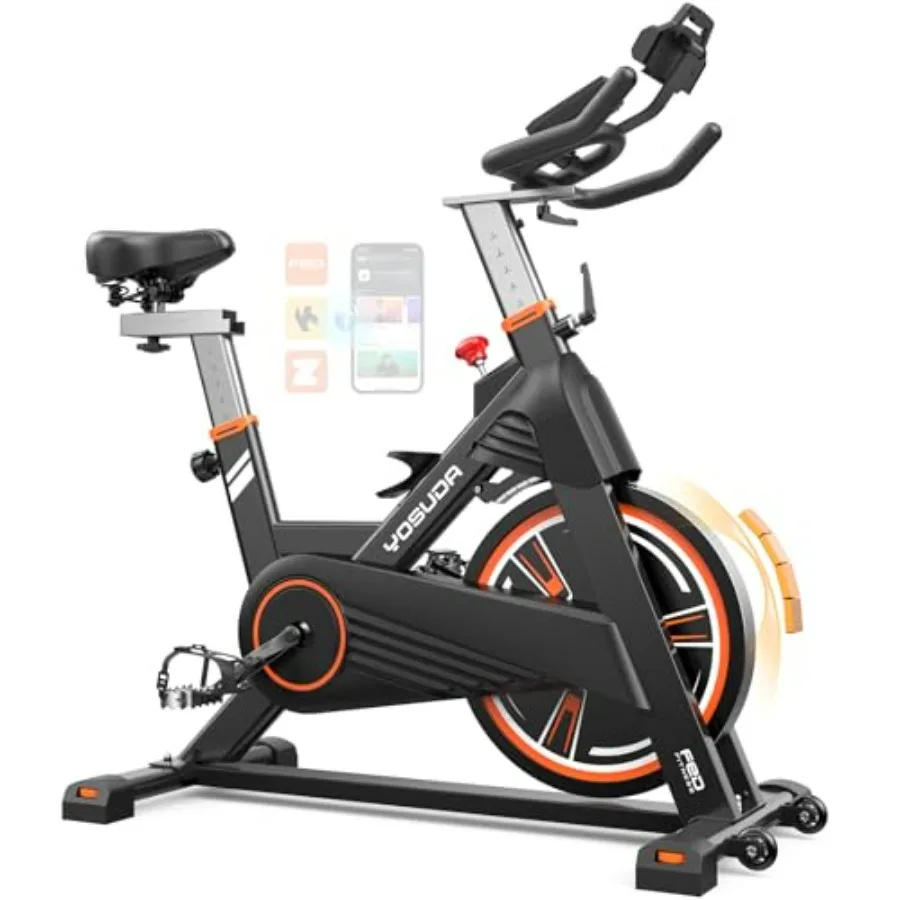 

Велотренажер PRO Magnetic Exercise Bike с нагрузкой до 350 фунтов, для дома, с комфортным сиденьем и бесшумным ременным приводом