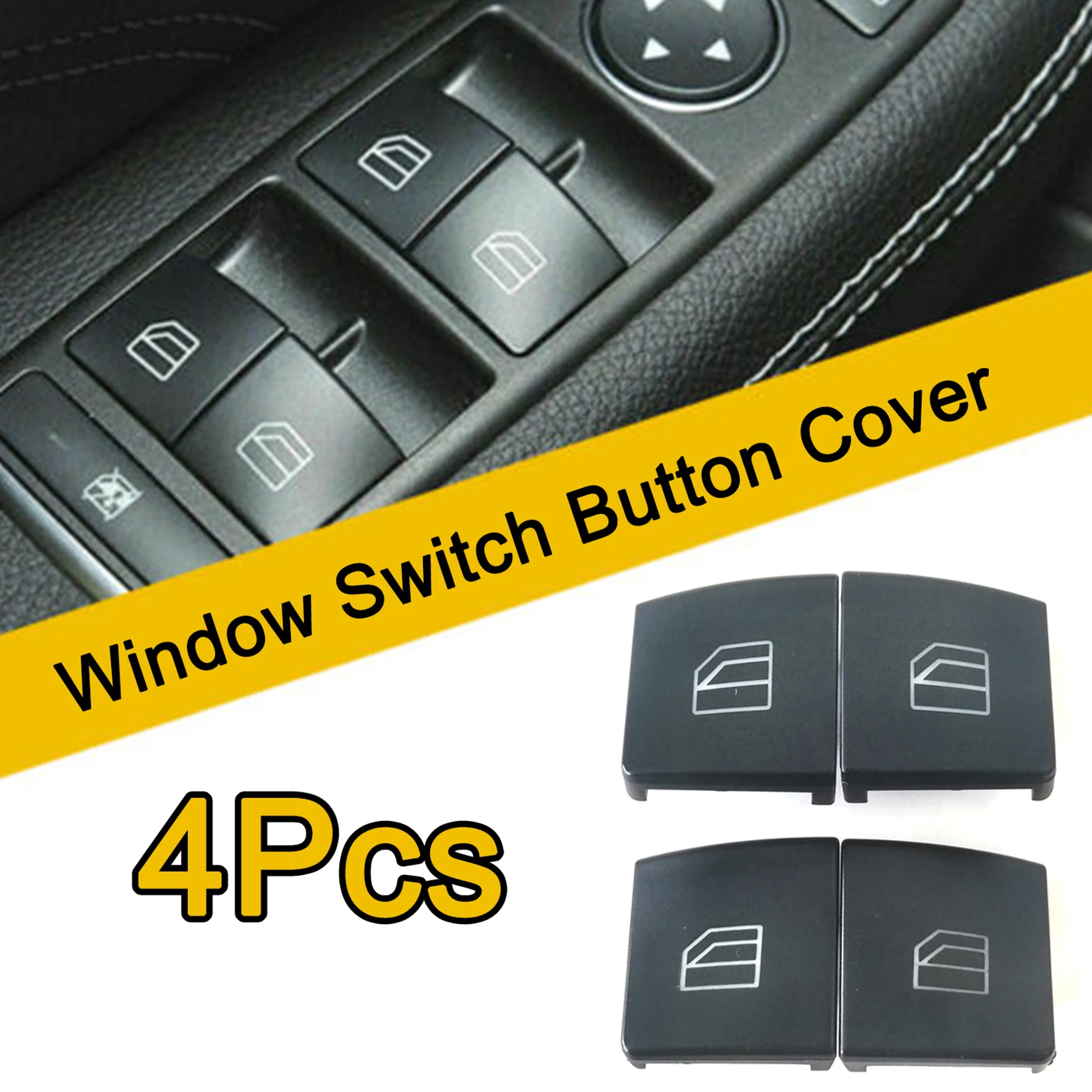 4Pcs Car Power Window Switch Button Cover For Mercedes-Benz W204 C-Class W212 W242 W246 W166 W176 W204 E-Class E200 A2049055402