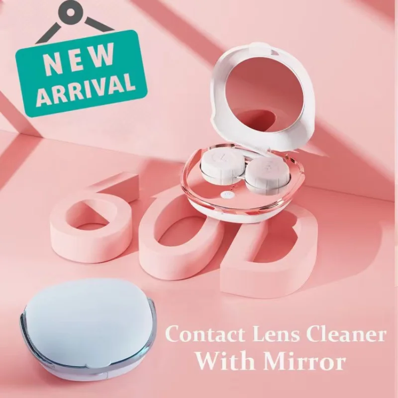 UYAAI Fully Automatic Ultrasonic Contact Lens Cleaner Electric Contact Lens Sanitiser Wash Box Portable Eyewear Accessories