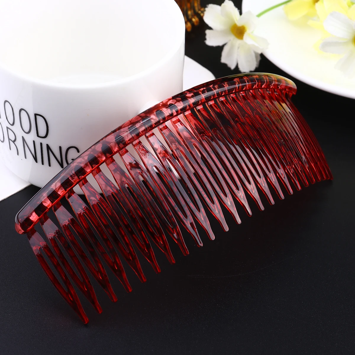 

4pcs Resin Teeth Hair Combs Durable for DIY Hairpieces Headdresses Craft Projects Wedding Accessories Non Slip Long Use