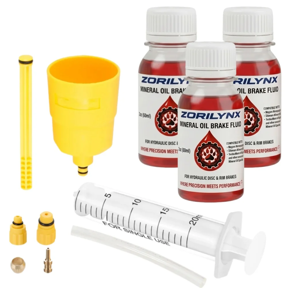 Premium Fahrradbremsflüssigkeit, Mineralöl, 60 ml, hydraulische Scheibenbremse, Pro MTB, Rennrad, Reparaturwerkzeug für Shimano Magura ZORILYNX