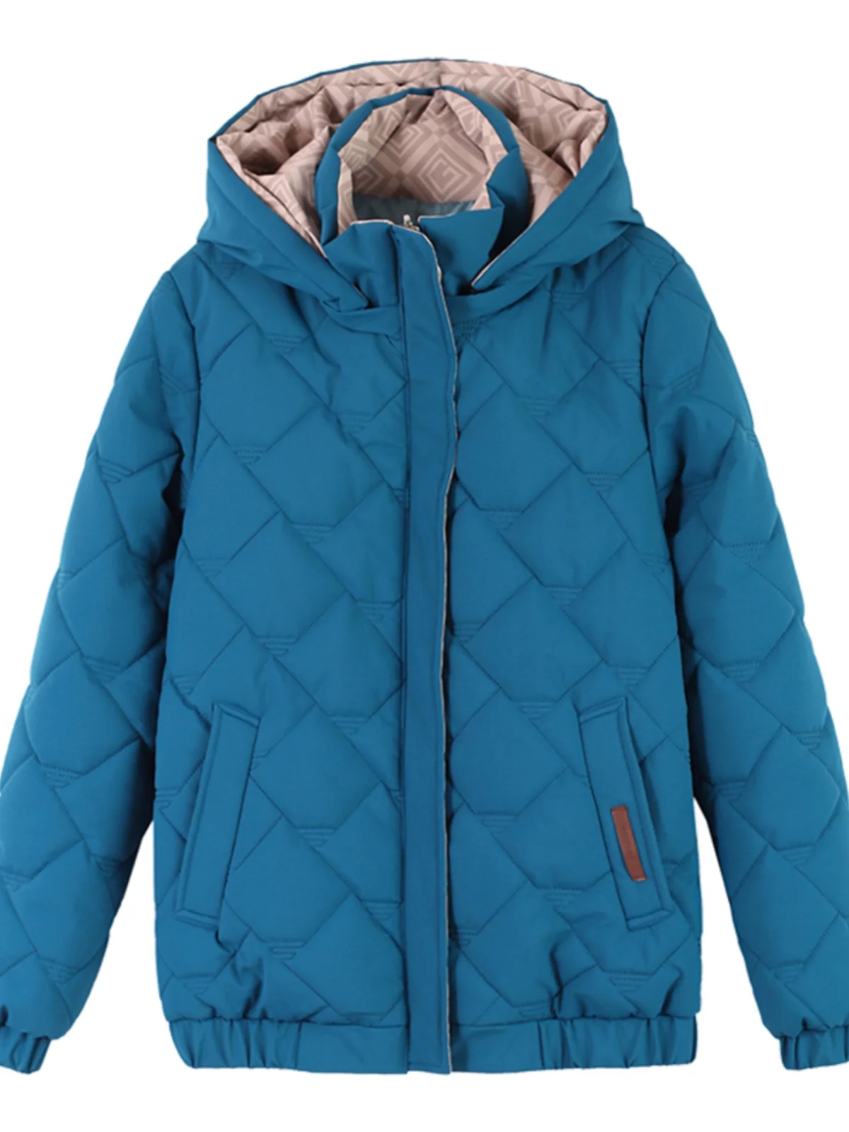 Chaqueta corta de plumón para mujer, abrigo cálido de invierno, talla grande, abrigo esponjoso, adelgazante, grueso, con cier...