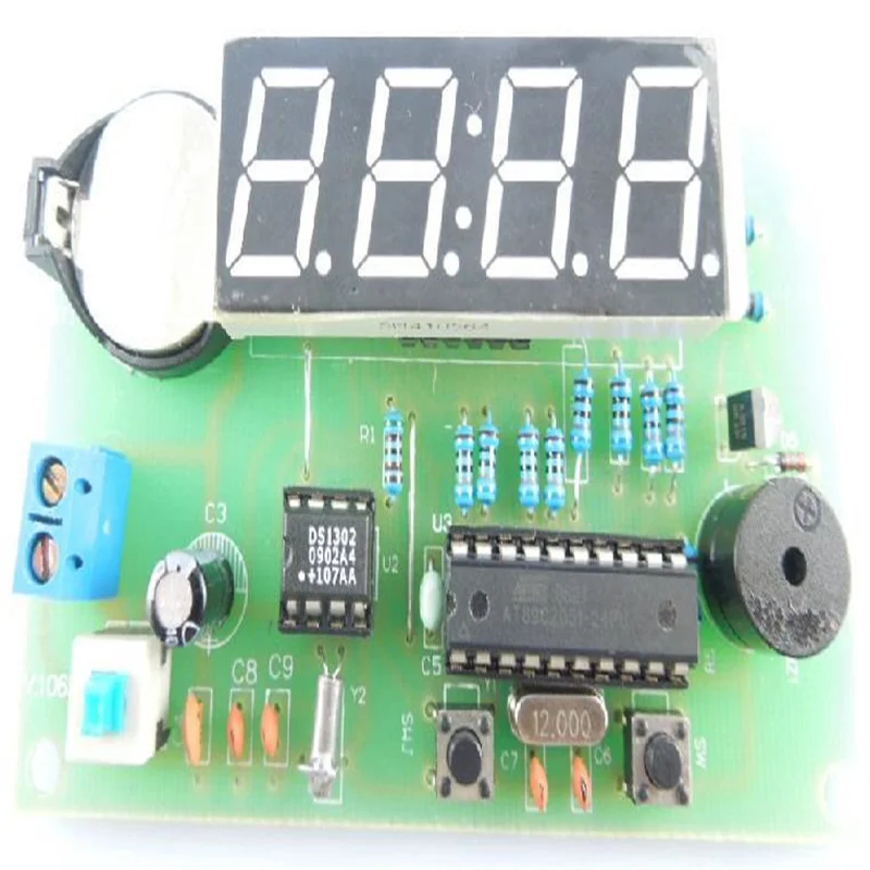 

Digital Clock DIY Kit, 4-bit SCM, AT89C2051, DS1302